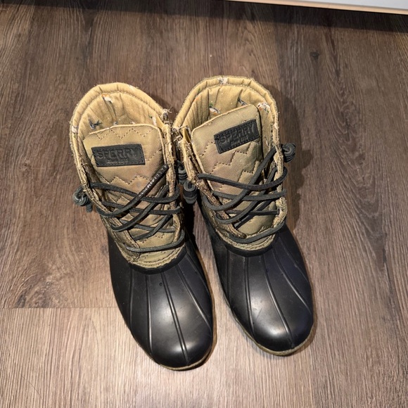 Sperry Black and Olive Winter Boots - Picture 3 of 7